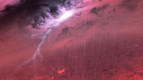 What a brown dwarf storm might look like. The clouds are made of magnesium, silicon and aluminum, with rain showers of sand and liquid iron. The layered clouds would have a purple or magenta glow to the human eye, with most of the dwarf’s light shining in the invisible infrared. (Image: NASA/JPL-Caltech/University of Western Ontario/Stony Brook University) What a brown dwarf storm might look like. The clouds are made of magnesium, silicon and aluminum, with rain showers of sand and liquid iron. The layered clouds would have a purple or magenta glow to the human eye, with most of the dwarf’s light shining in the invisible infrared. (Image: NASA/JPL-Caltech/University of Western Ontario/Stony Brook University)